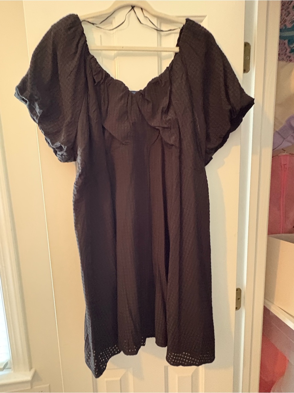 Old Navy Brown Short Sleeve Peasant Dress